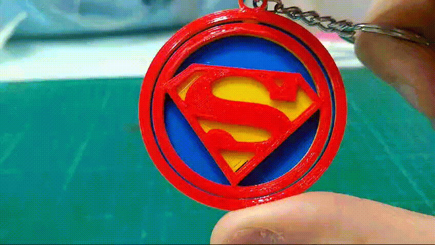 Superman keychain 3d model