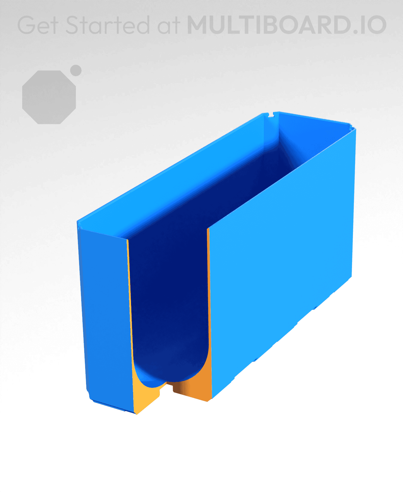 1x3x1.5 - Full Curved Bin - Multibin Insert 3d model