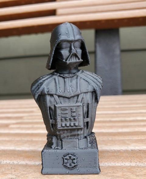 Darth  Vader Bust (Pre - Vader sitting on a bench outside the office. Taking a break from having to be evil for 10 minutes. The rain adds to his internal sadness, why did I listen to that crazy old man... - 3d model