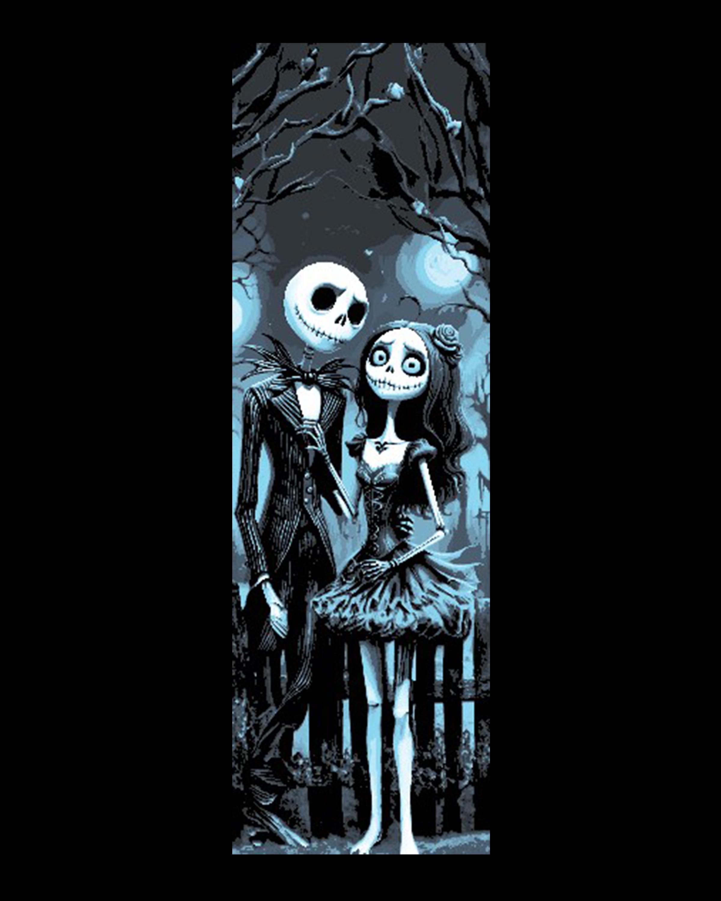 Fan Art from Nightmare before Christmas - Portraits of Jack and Sally through the years - Set of 3 B 3d model