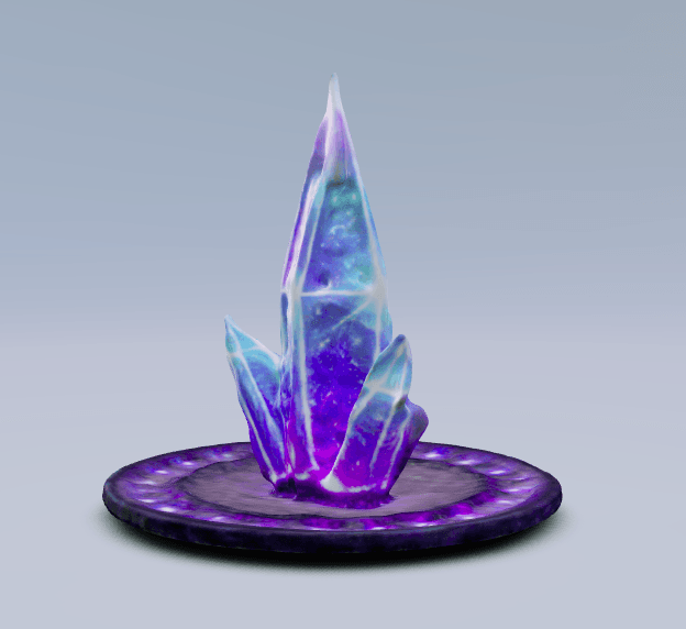 A crystal on a pedestal 3d model