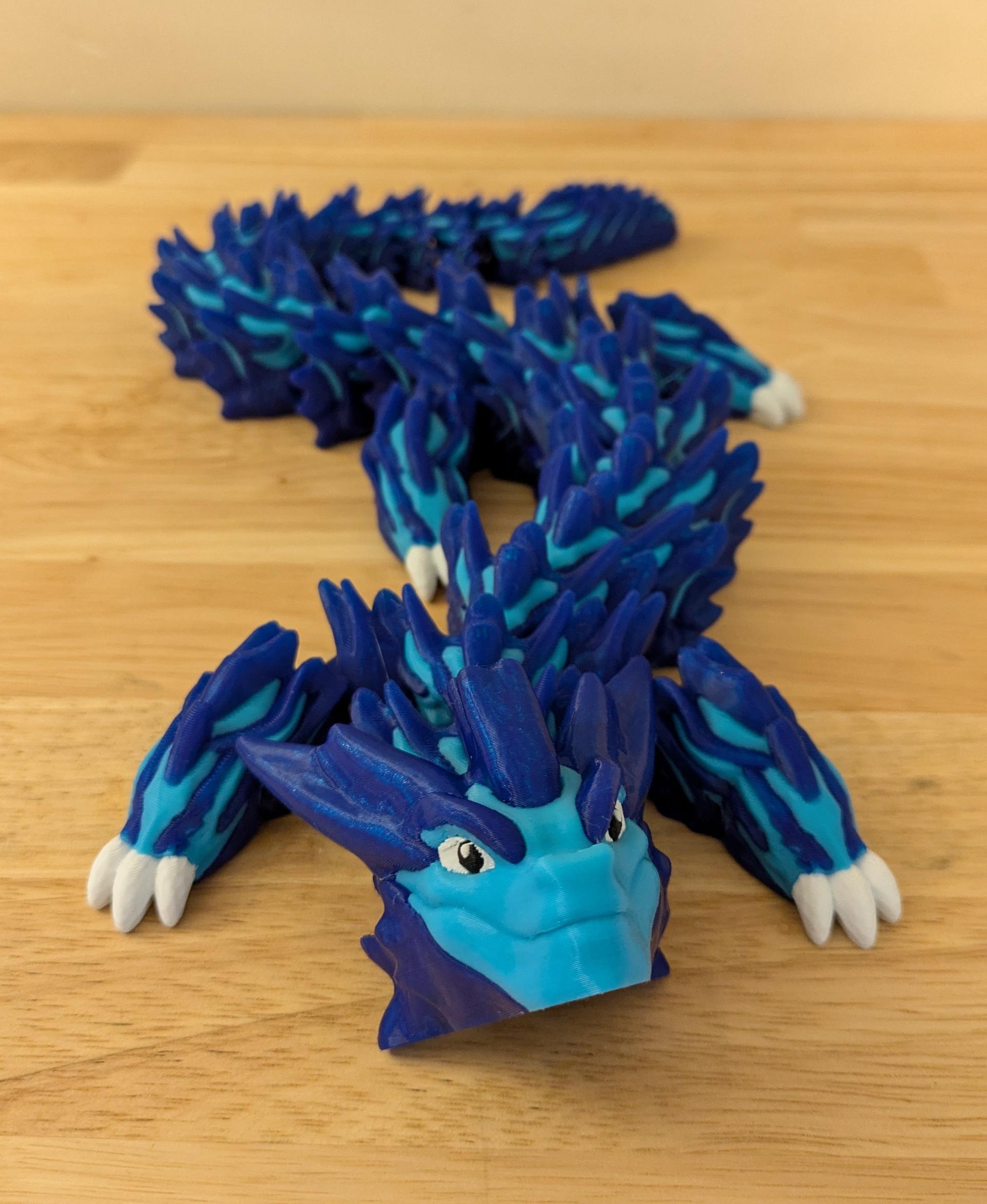 Tsunami Dragon - Articulated Dragon  - Bambu Multicolor & STL 3d model