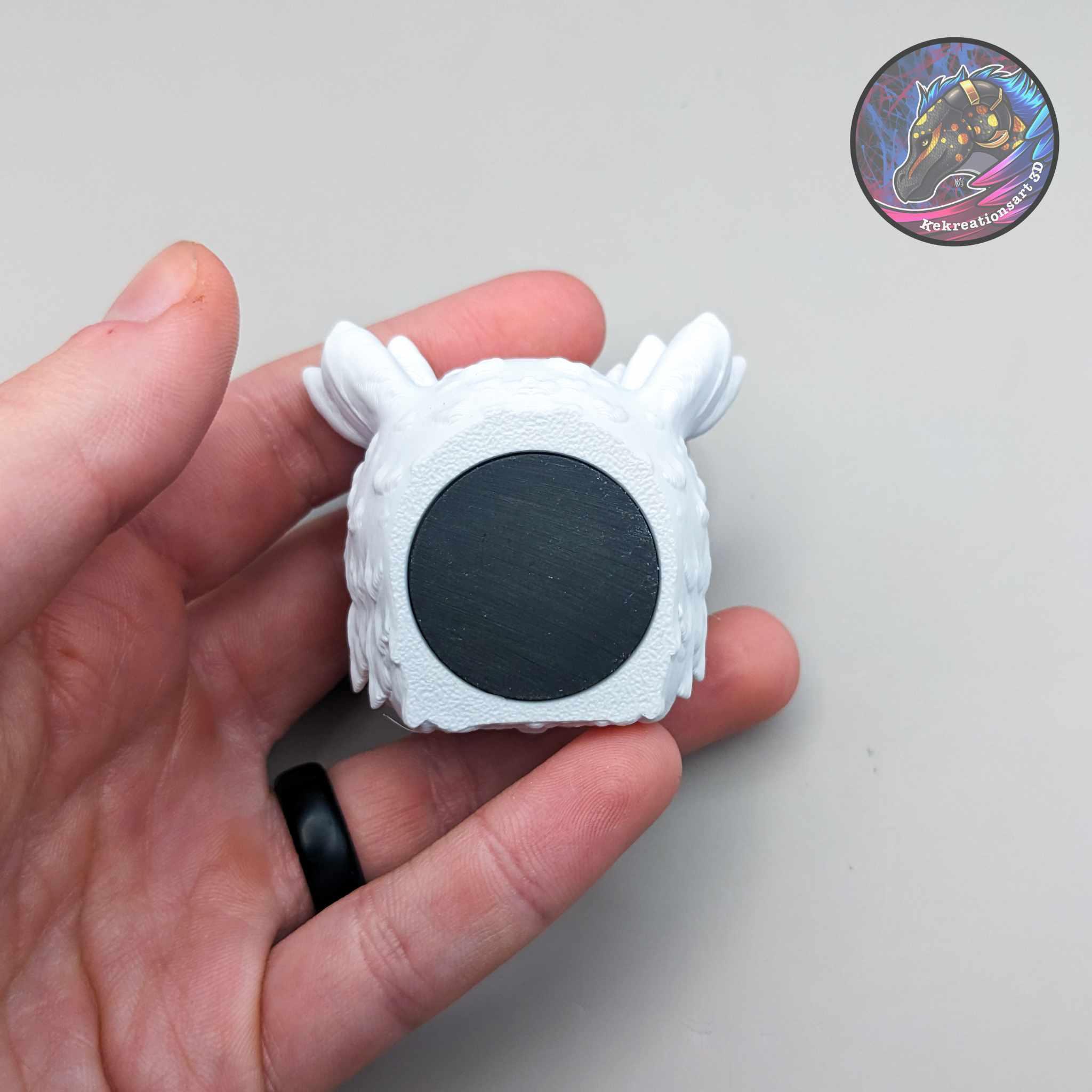 Owl Head Keychain + Magnet 3d model