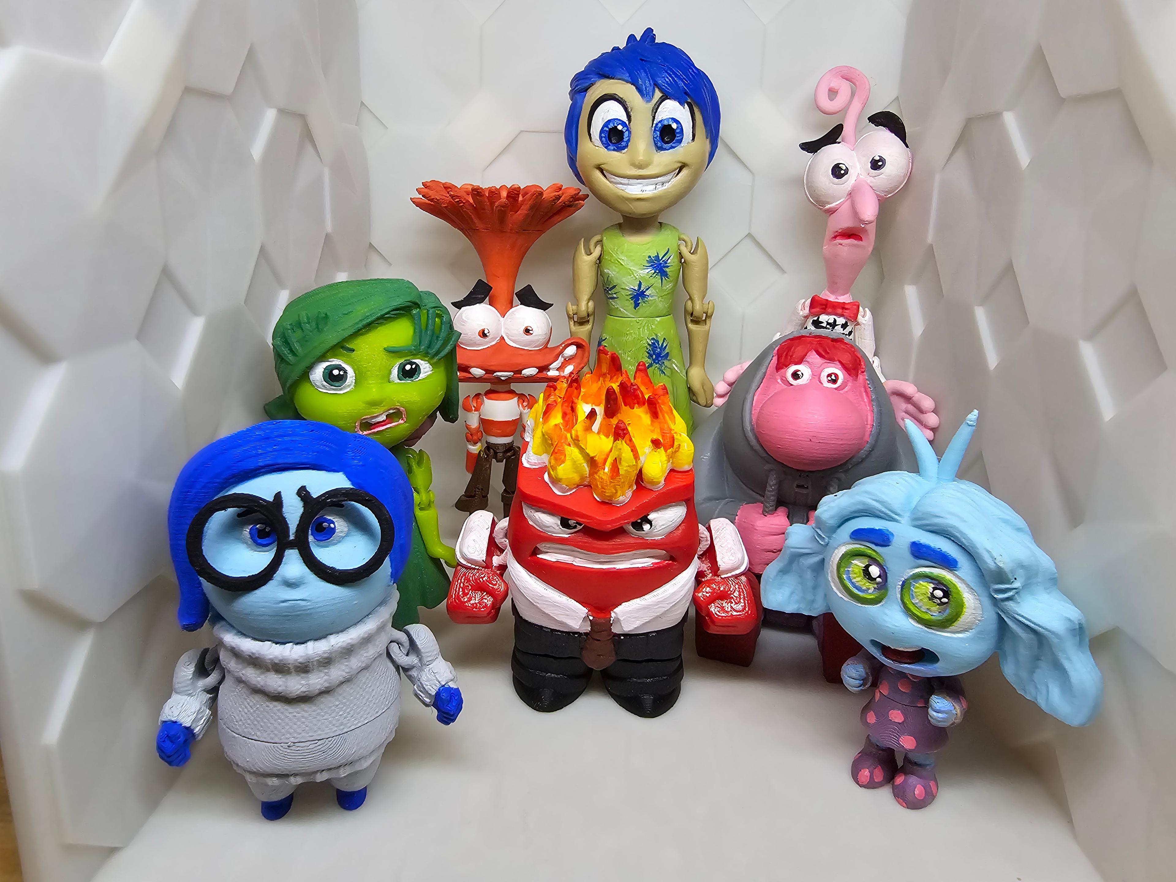Inside Out Anger Flexi Toy - The whole inside out gang is here .. hand painted 🎨 ✨️  - 3d model