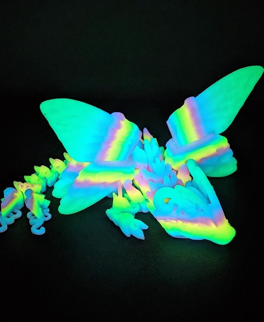 Baby Butterfly Dragon - Made in Polymaker Luminious Rainbow! - 3d model