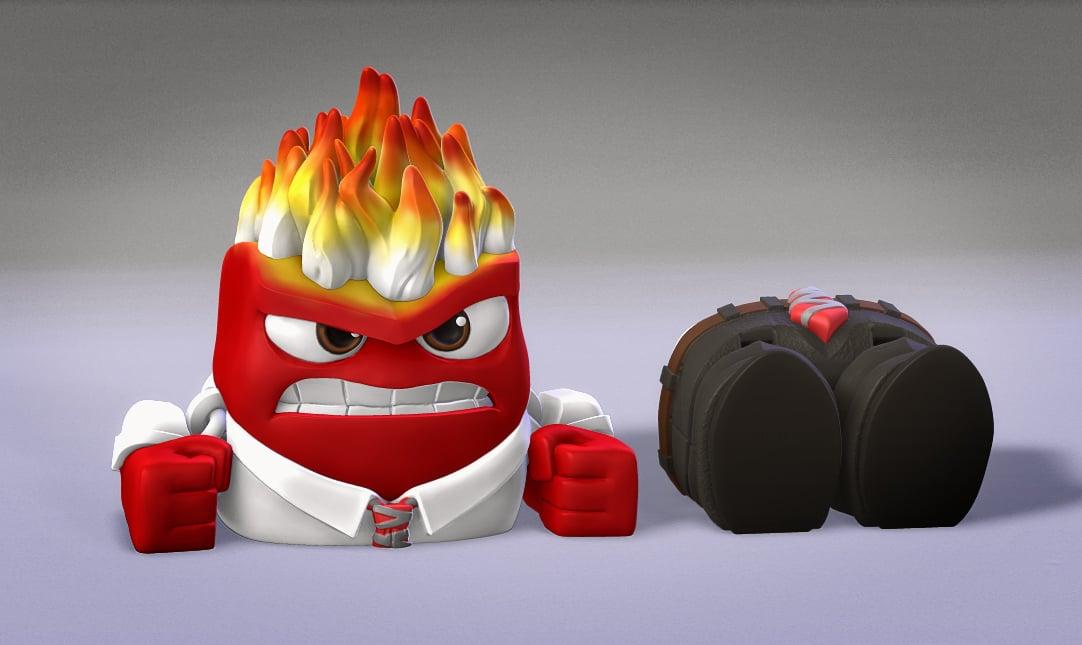 Inside Out Anger Flexi Toy 3d model