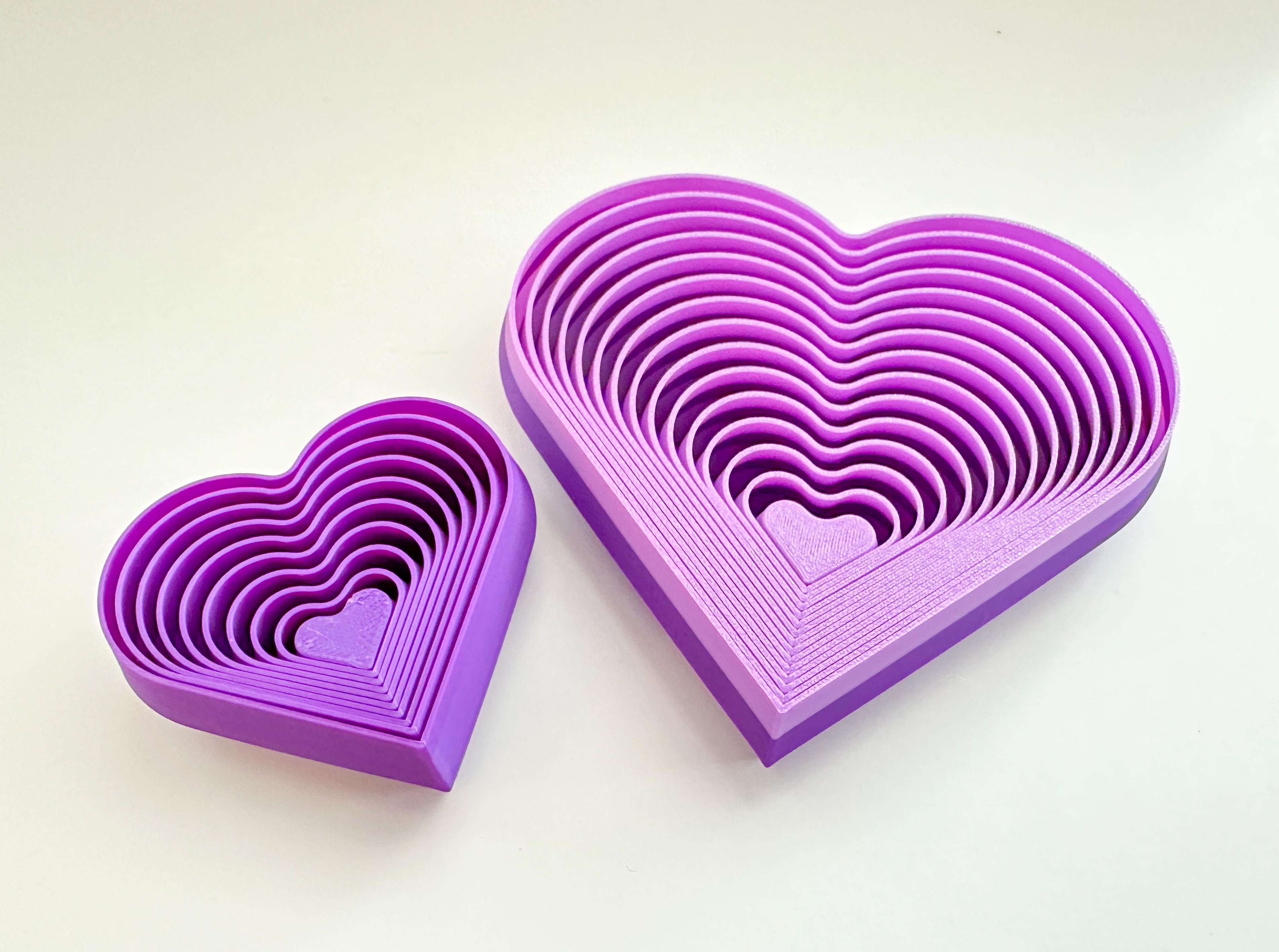 Heart Layered Fidget (2 sizes) 3d model