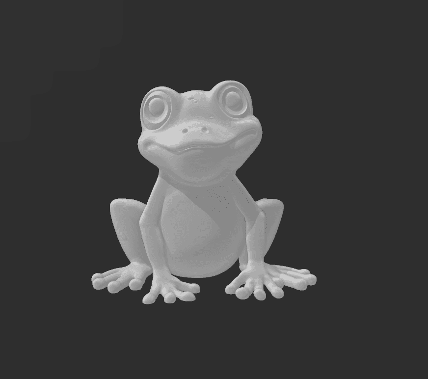 cute happy frog 3d model