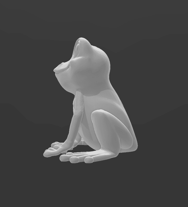 cute happy frog 3d model