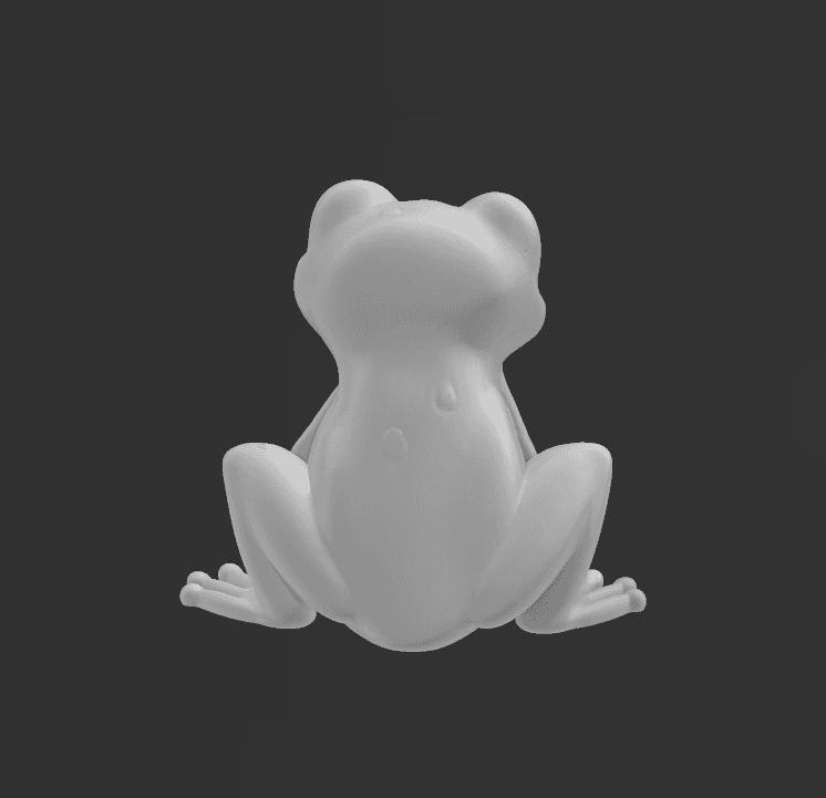 cute happy frog 3d model