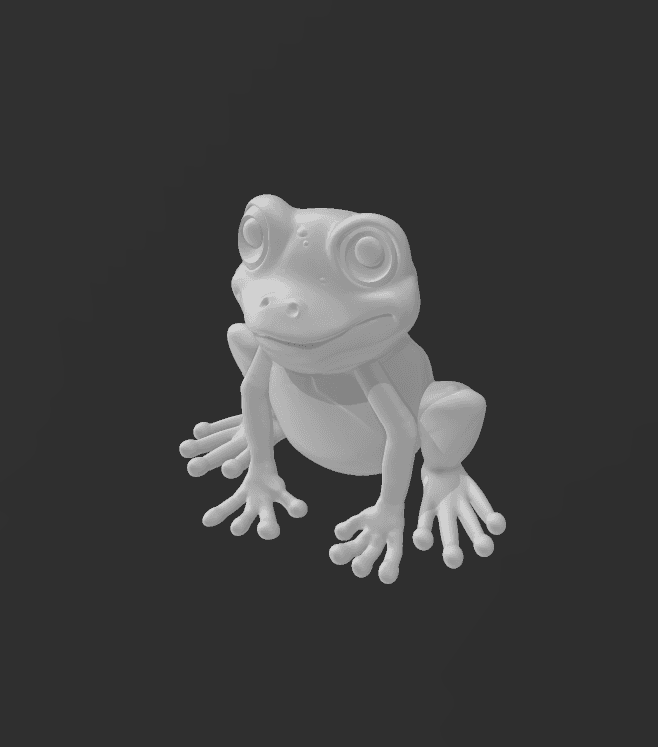 cute happy frog 3d model