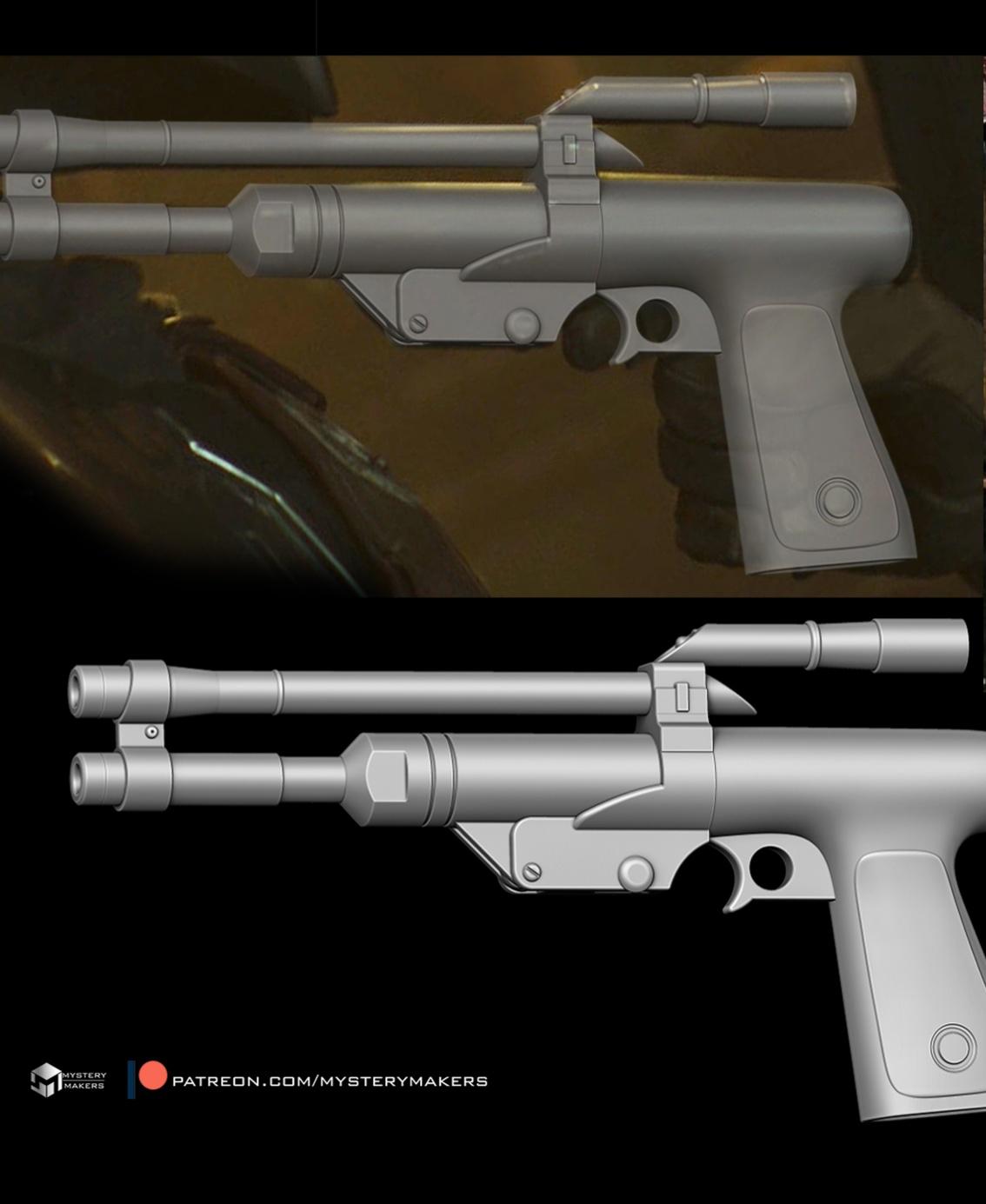 Boba Fett pistol 3d model