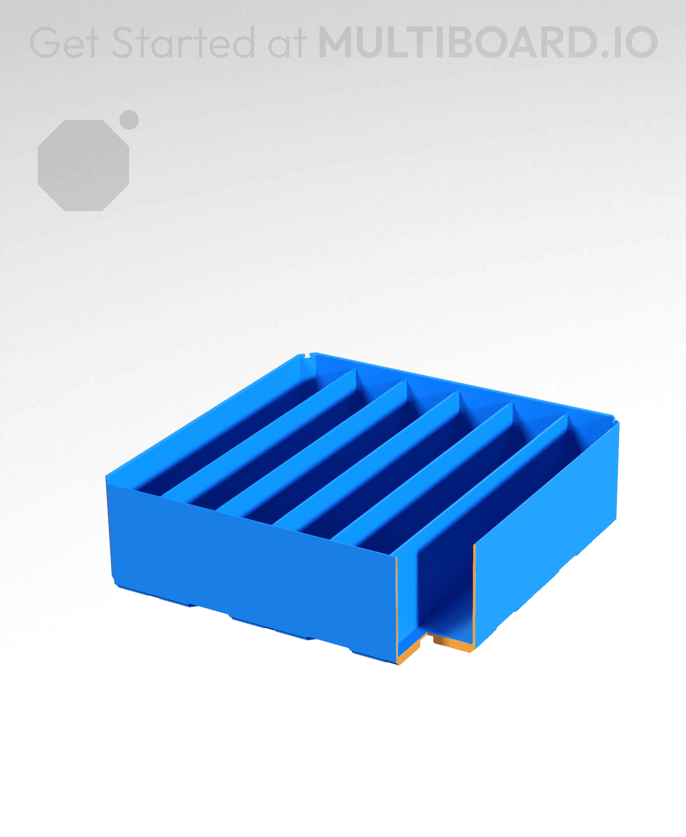 3x3x1 - Double Divided Bin - Multibin Insert 3d model