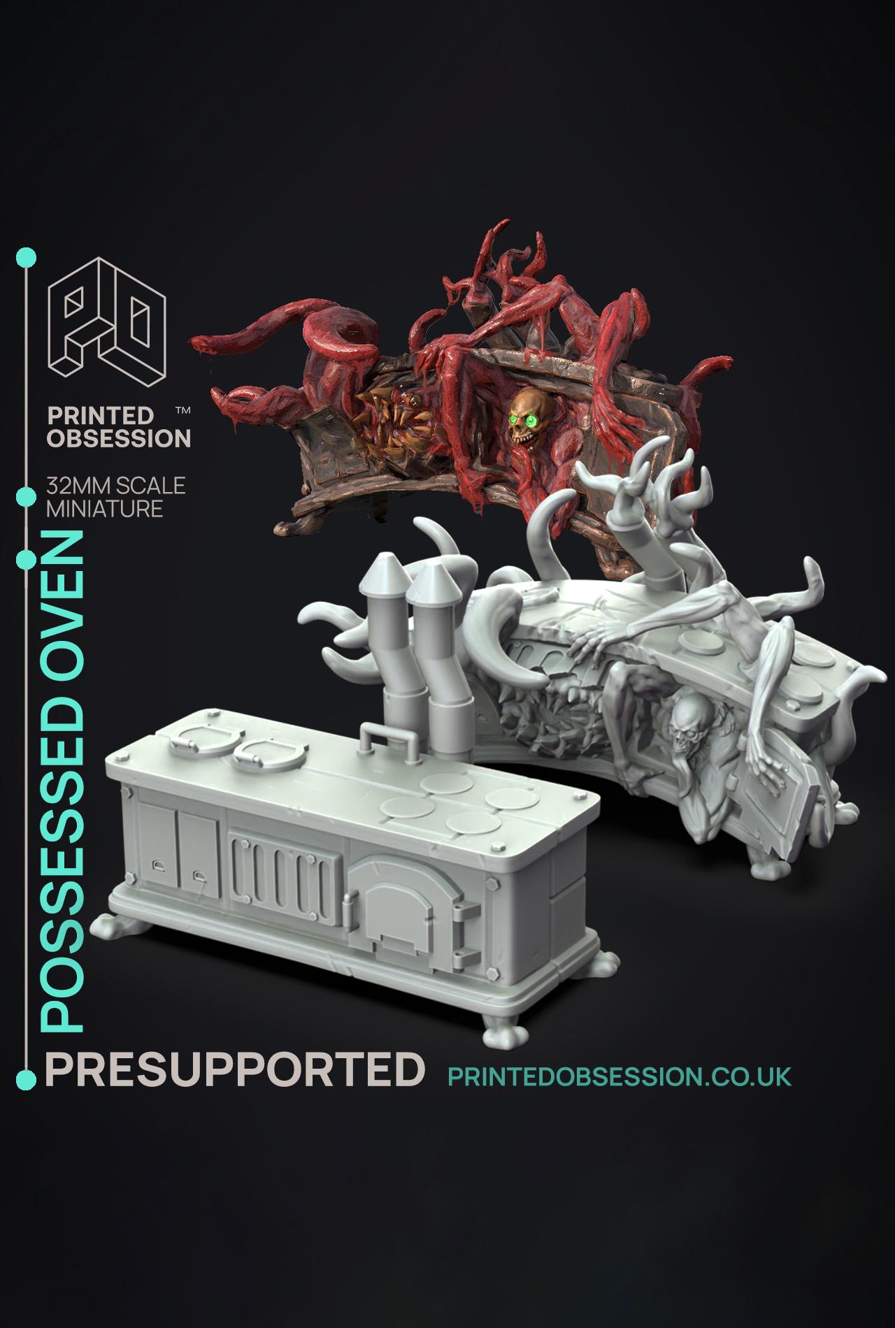Possessed Overn - Possessed Bakery - PRESUPPORTED - Illustrated and Stats - 32mm scale			 3d model