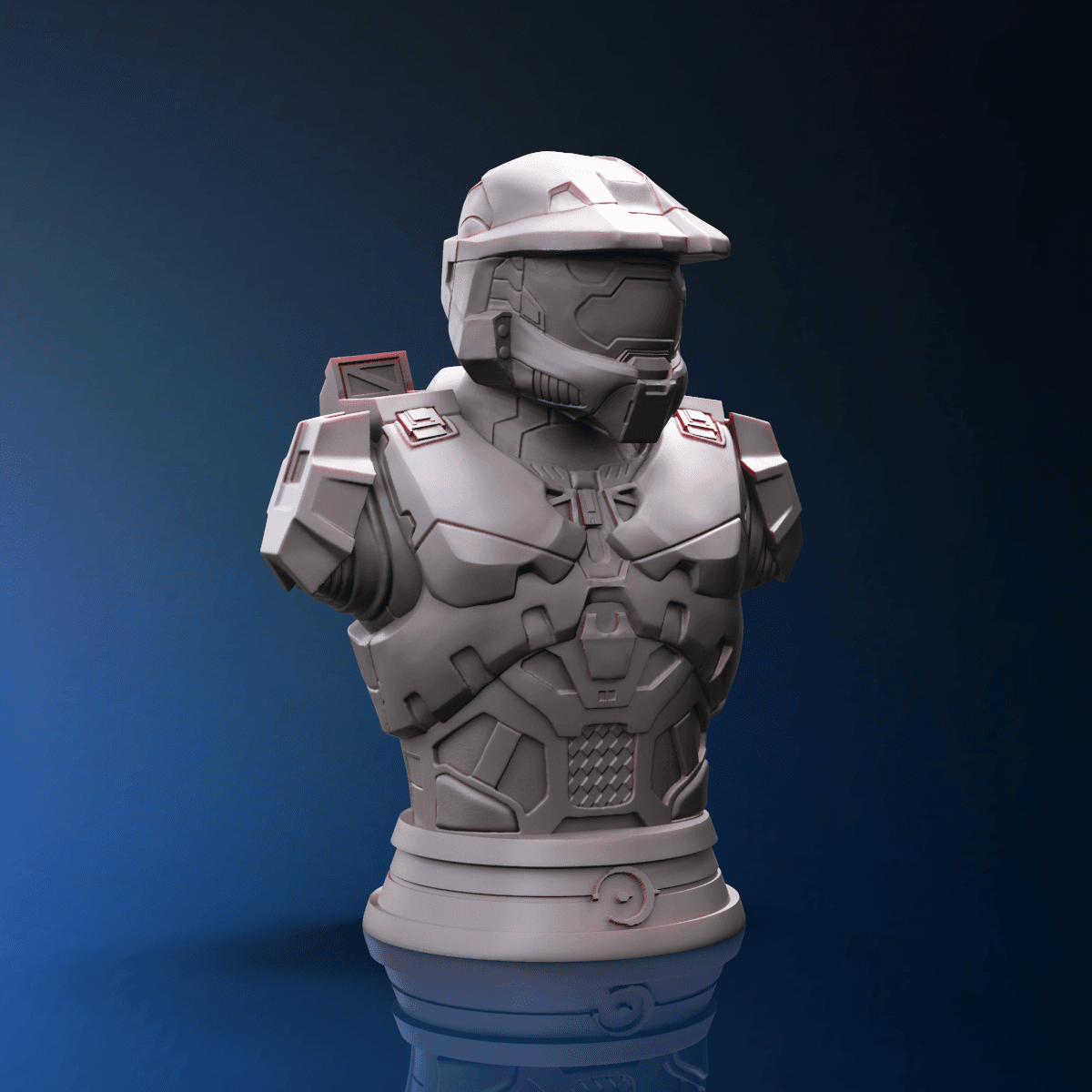 Master Chief Bust  3d model