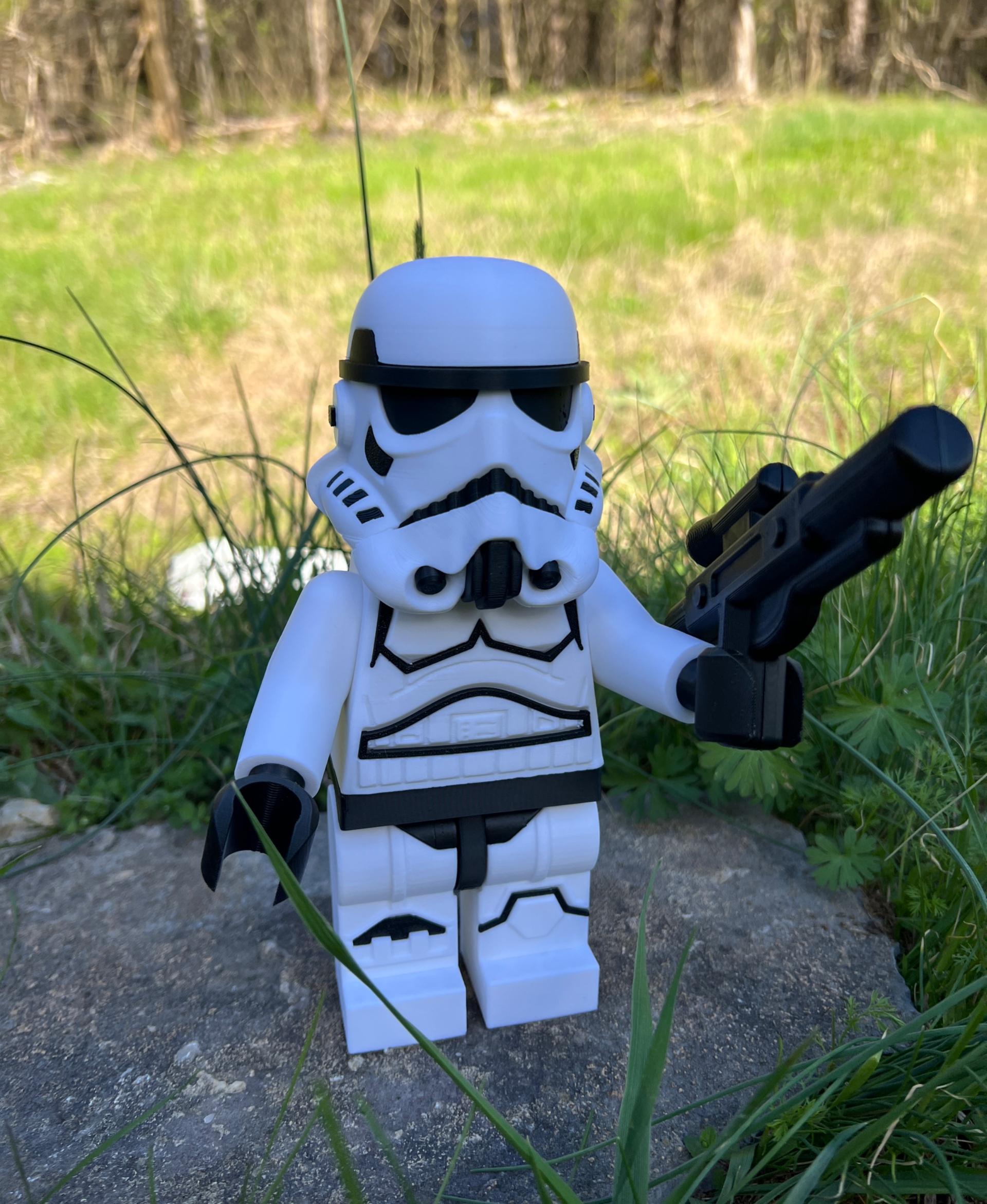 Stormtrooper (9 inch brick figure, NO MMU/AMS, NO supports, NO glue) 3d model
