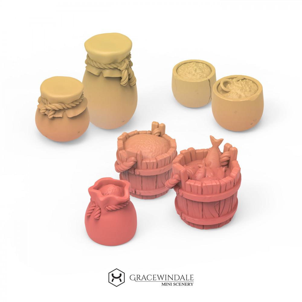 Market Props Set 3d model