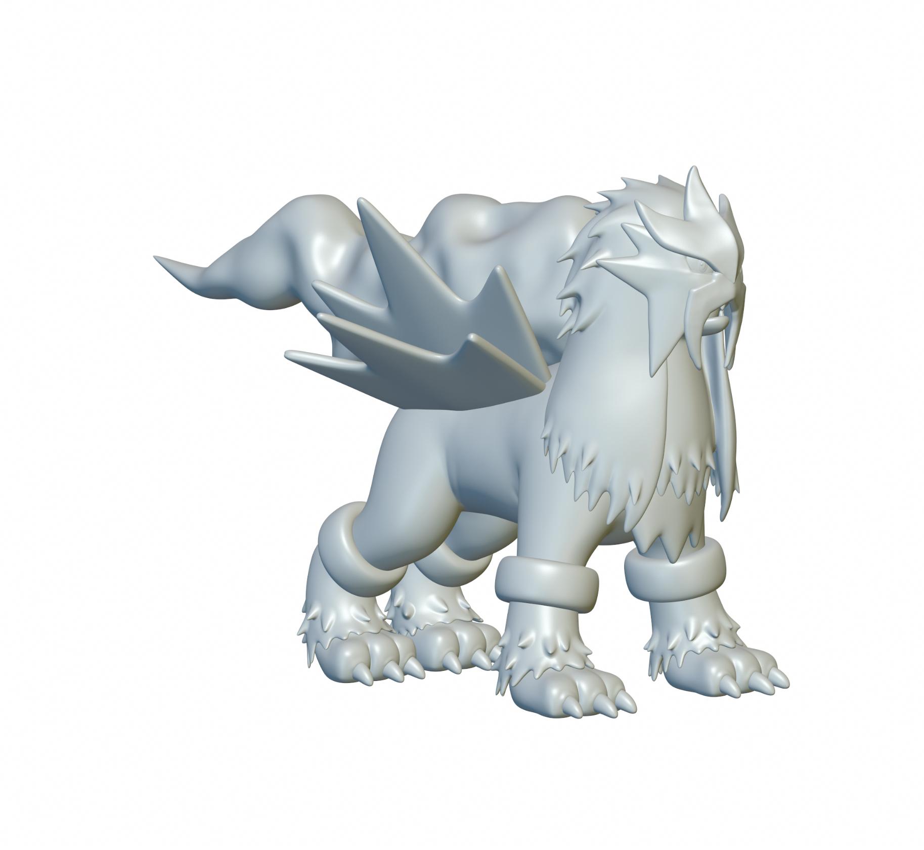 Pokemon Entei #244 - Optimized for 3D Printing  3d model