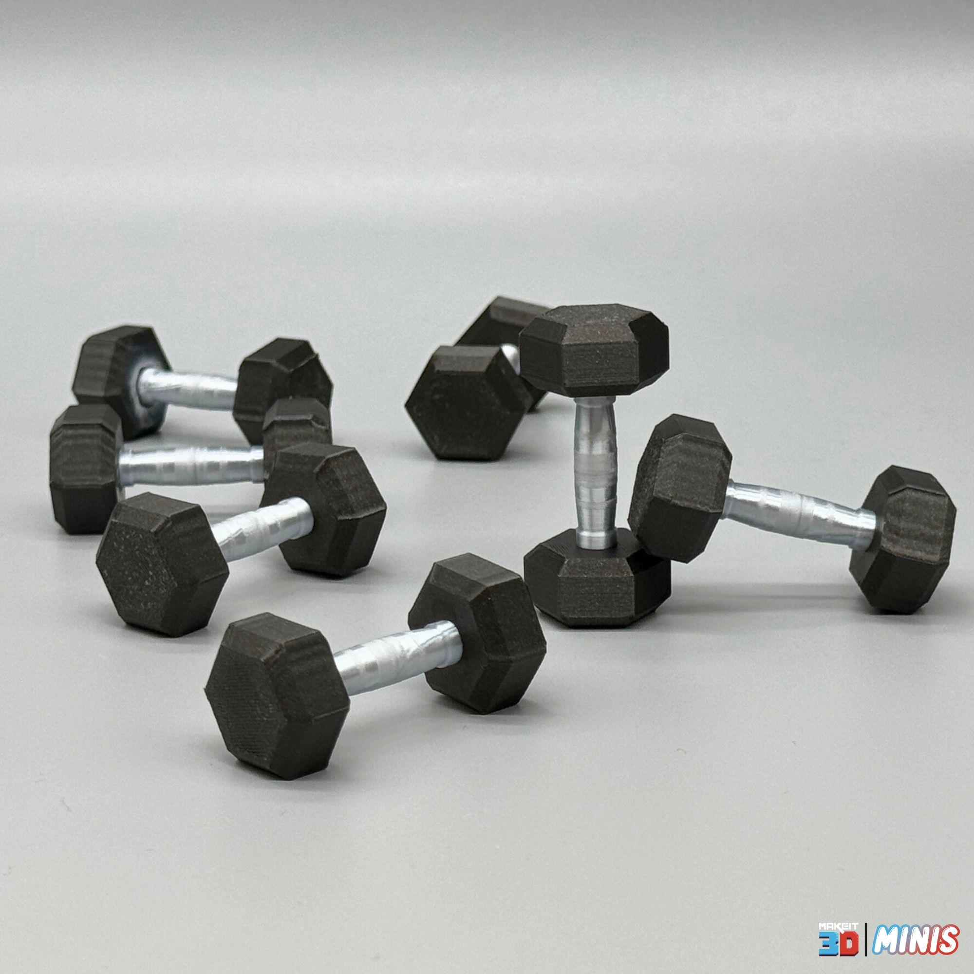 3D Printable Miniature Dumbbells STL Files 3d model