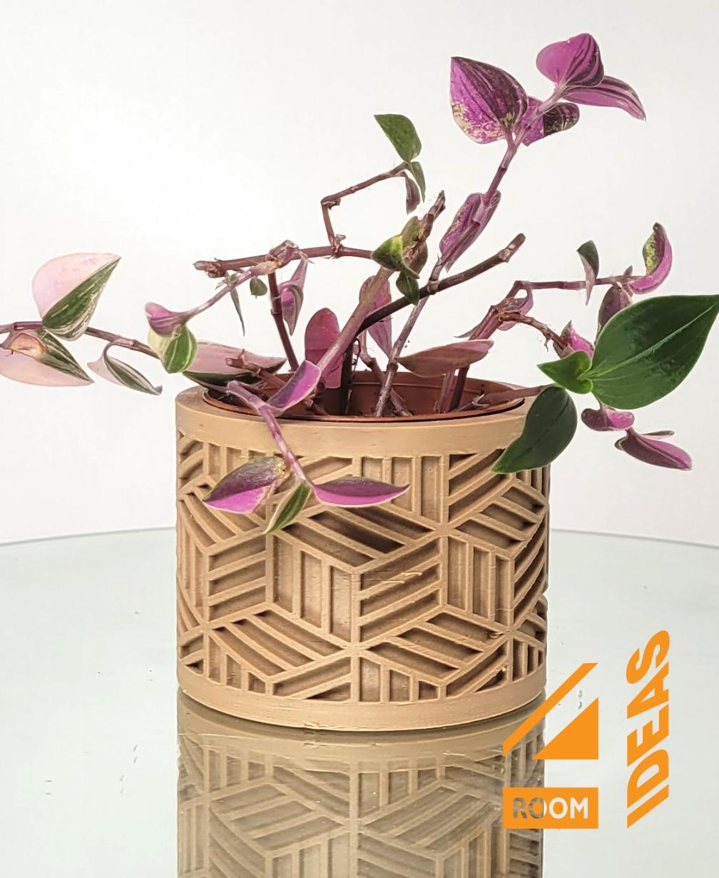 Succulent Planter Japanese Style - Lattice/Kagome V1.stl 3d model