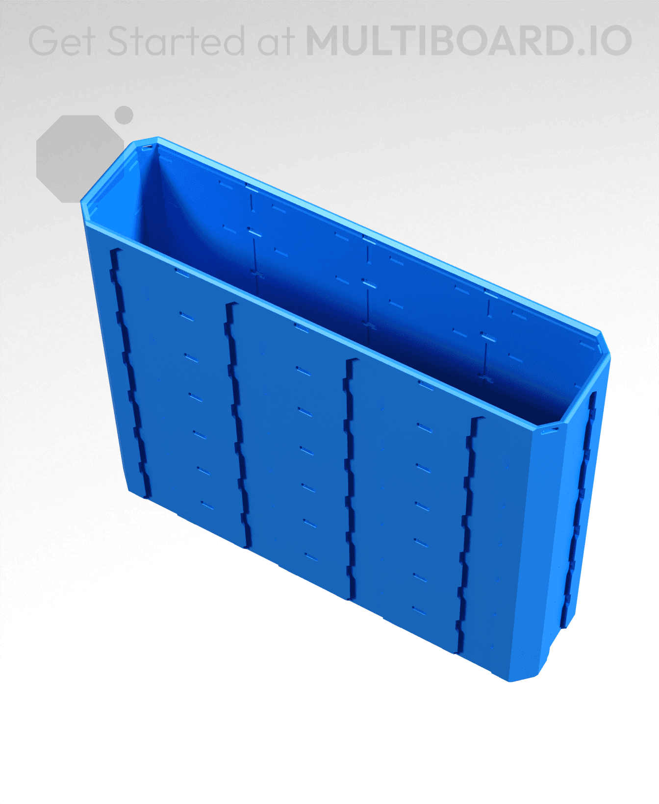 4x1x3·5 - Topped Multipoint Rail - Universal Click-In Multibin Shell Extension - Copy 3d model