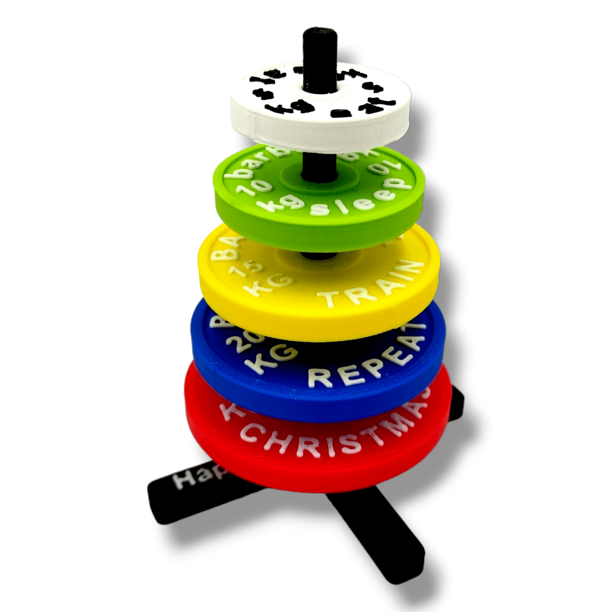 GYM CHRISTMAS TREE - WEIGHT RACK with PLATES 3d model