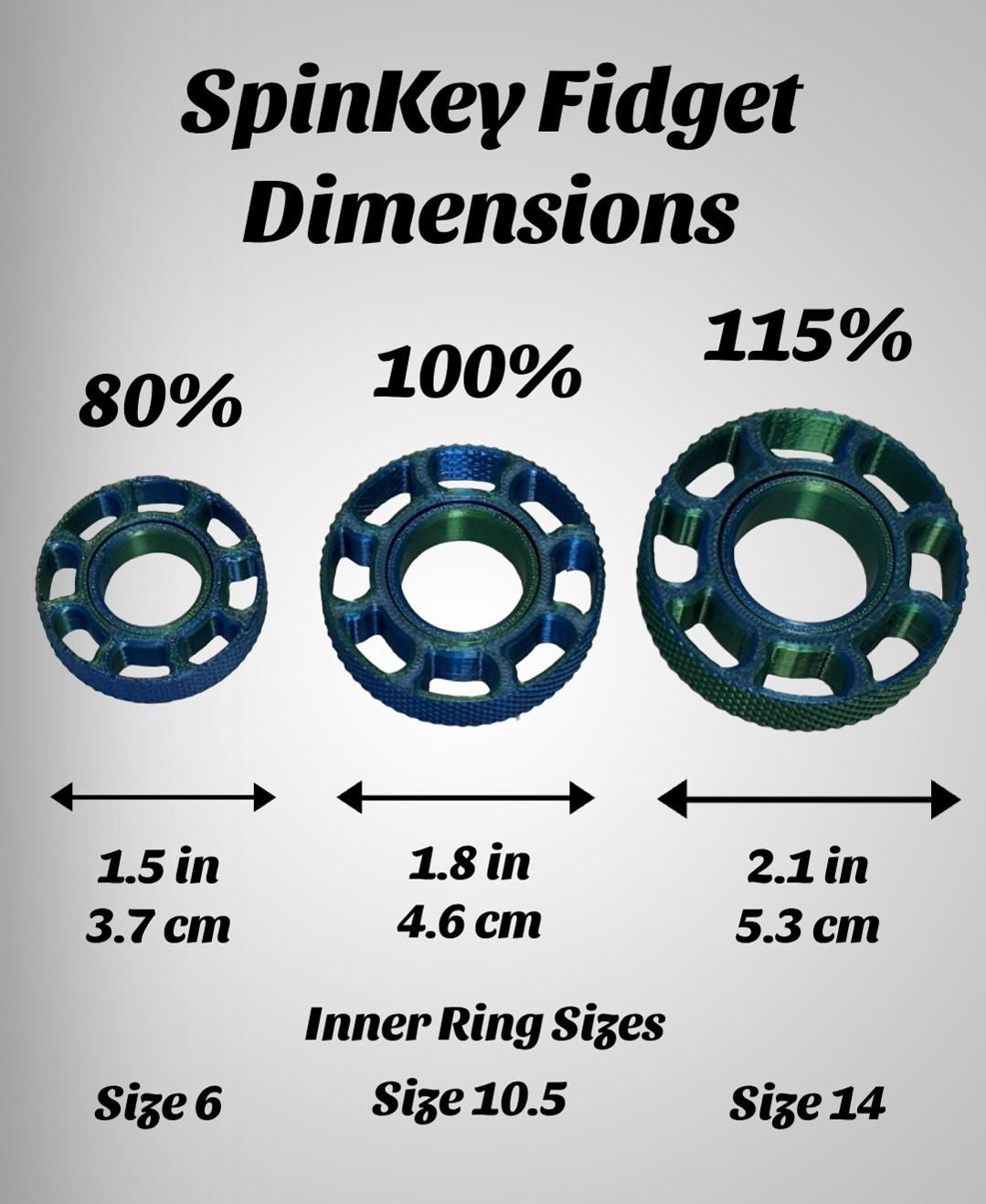 SpinKey Fidget - Print-in-Place  3d model