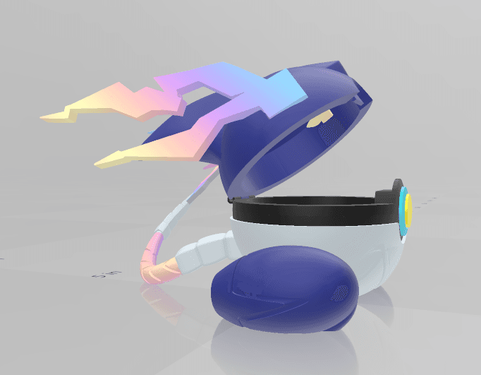 MiraidBall Miraidon Themed Opening Pokeball - Fan Art 3d model