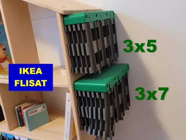 Duplo train Rail Storage for IKEA FLISAT - Side 3d model