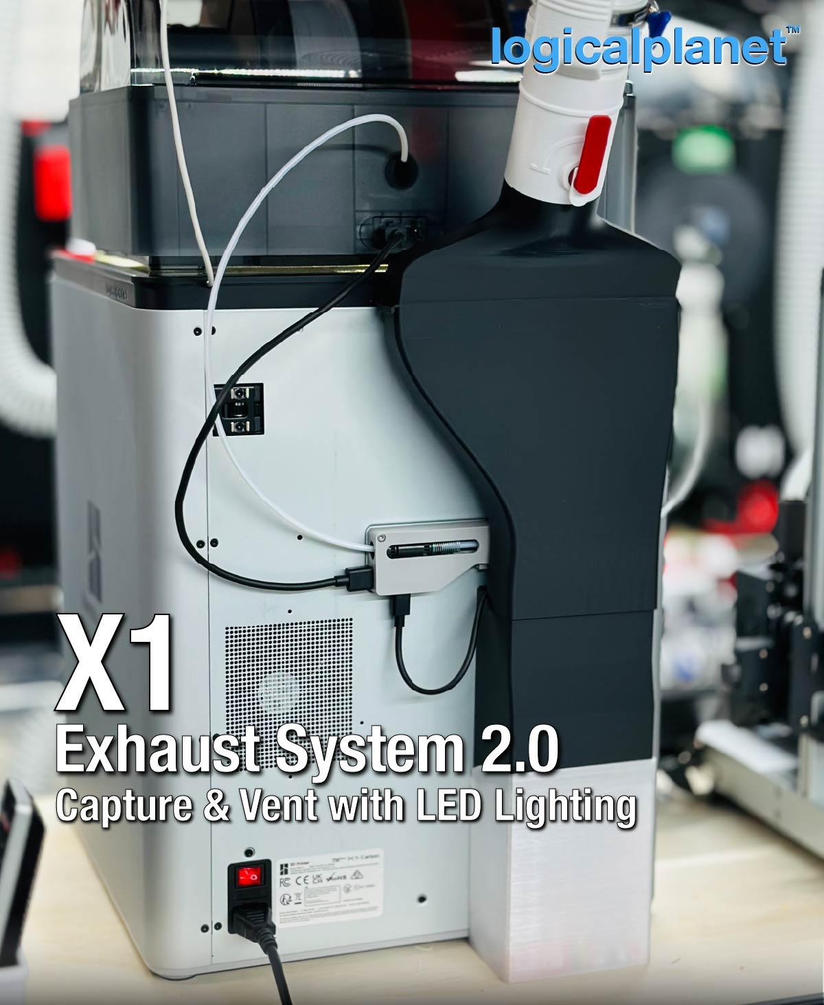 BambuLab X1 Series Capture and Vent Exhaust System 3d model