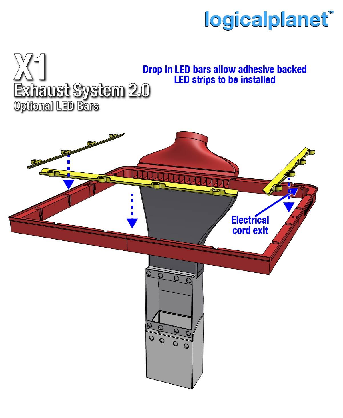 BambuLab X1 Series Capture and Vent Exhaust System 3d model