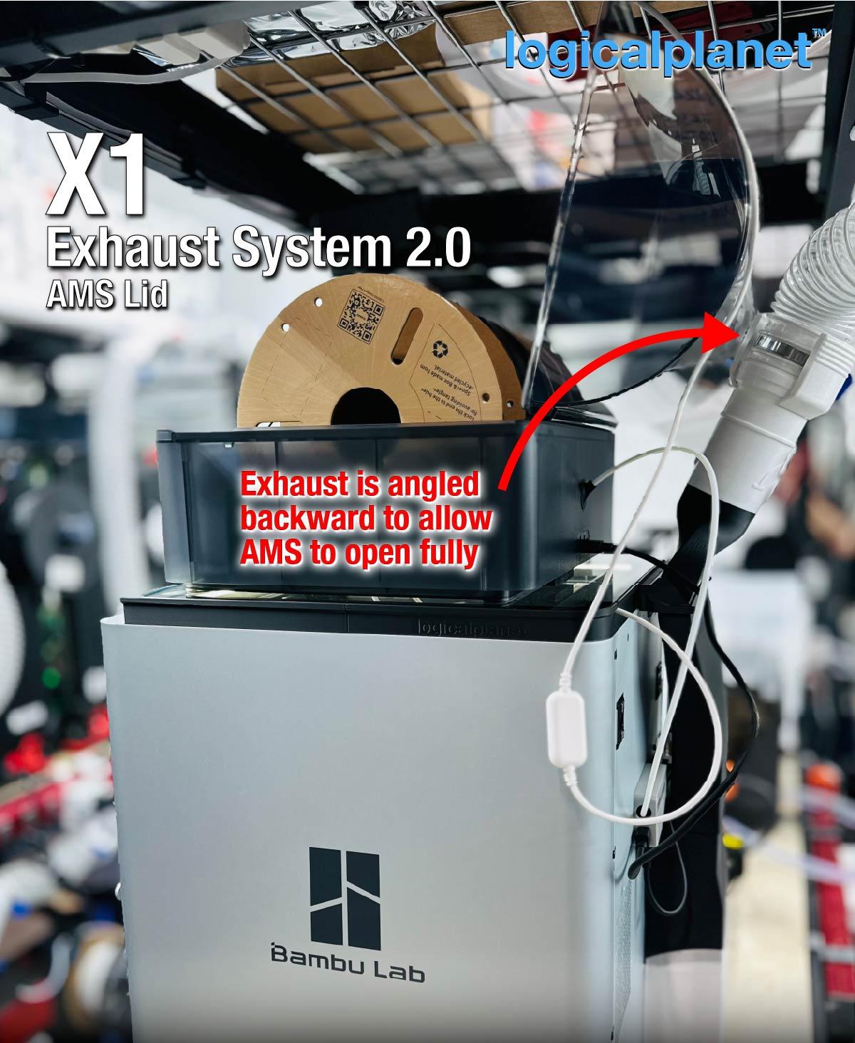 BambuLab X1 Series Capture and Vent Exhaust System 3d model