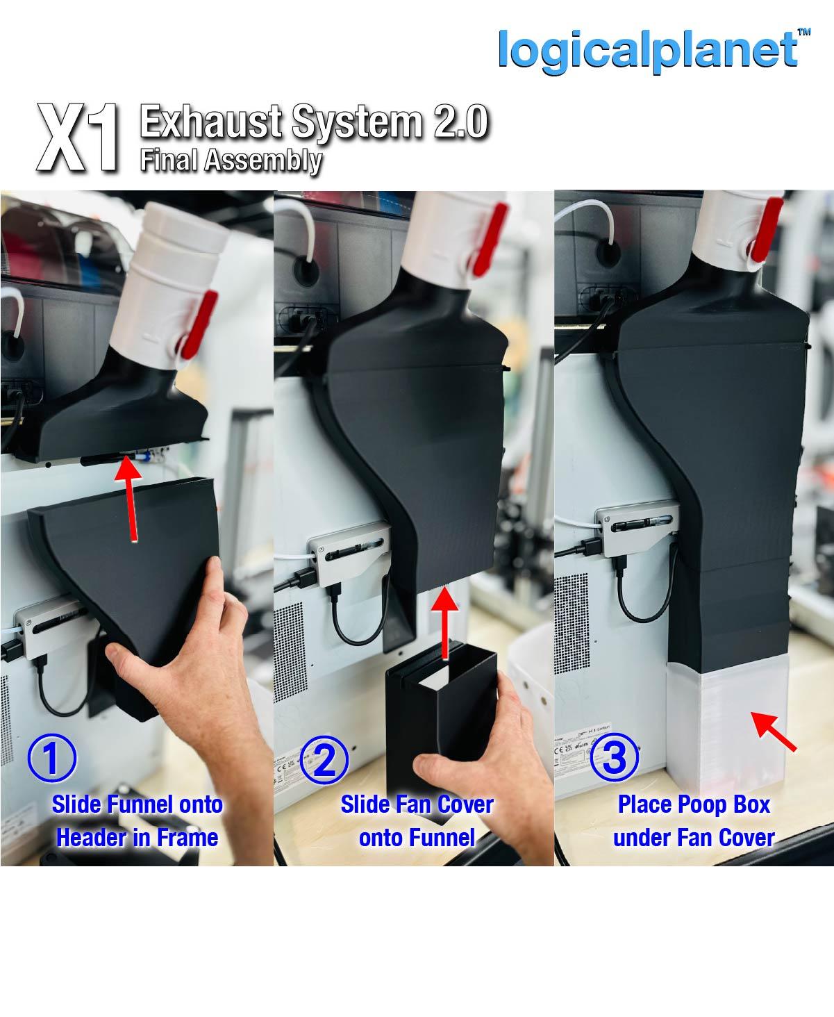 BambuLab X1 Series Capture and Vent Exhaust System 3d model