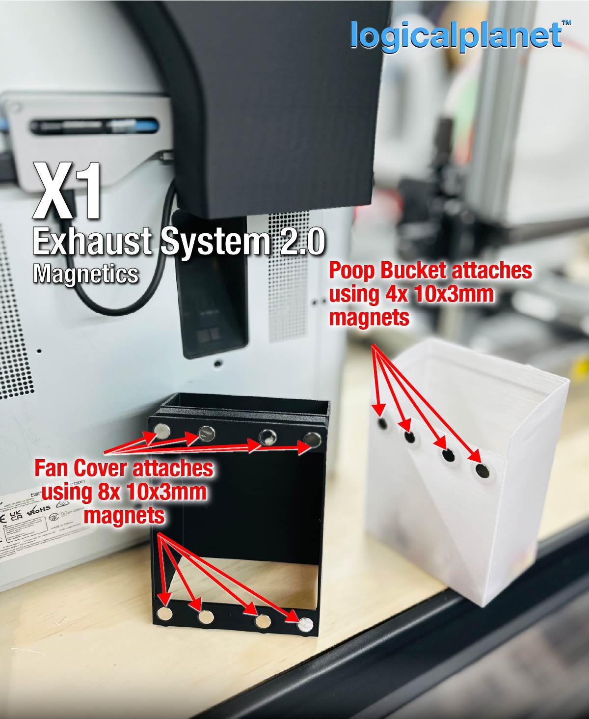 BambuLab X1 Series Capture and Vent Exhaust System 3d model