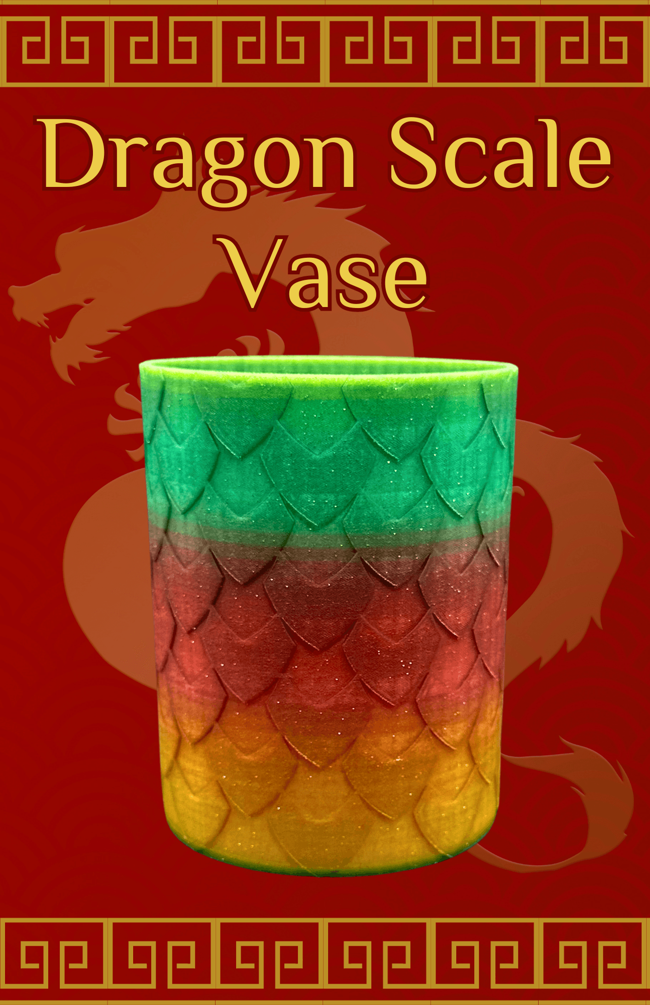 dragon scale vase 3d model