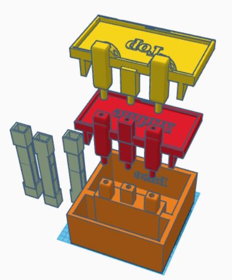 Bathroom Cell Phone Magazine Stand 3d model