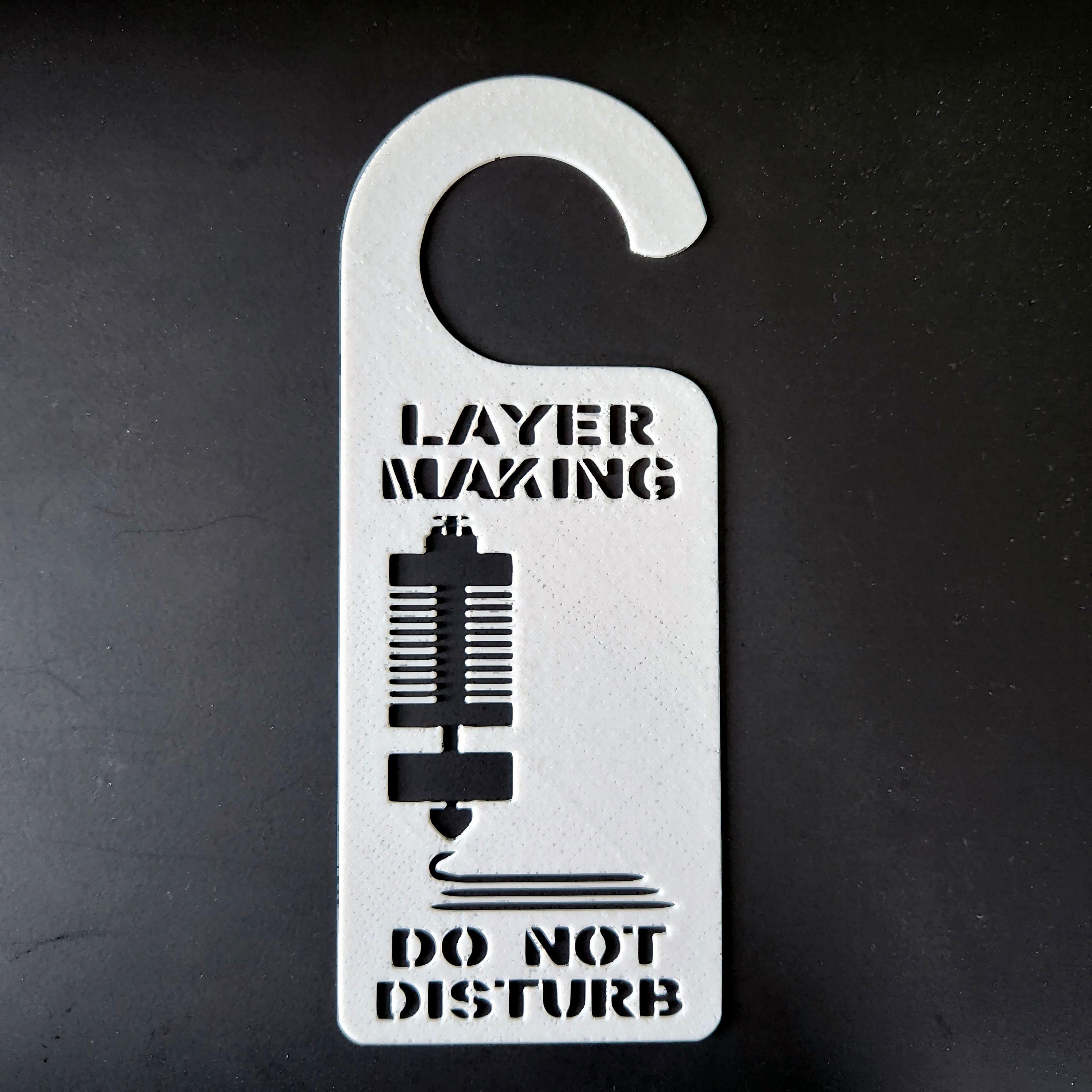 3D Printing do not disturb door hanger 3d model