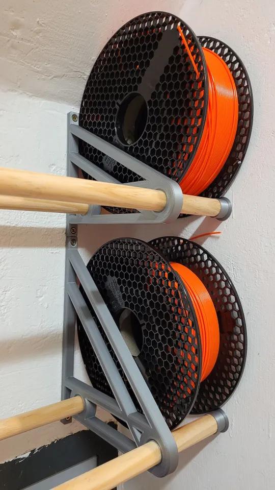 Filament Spool Shelf system - V2 3d model