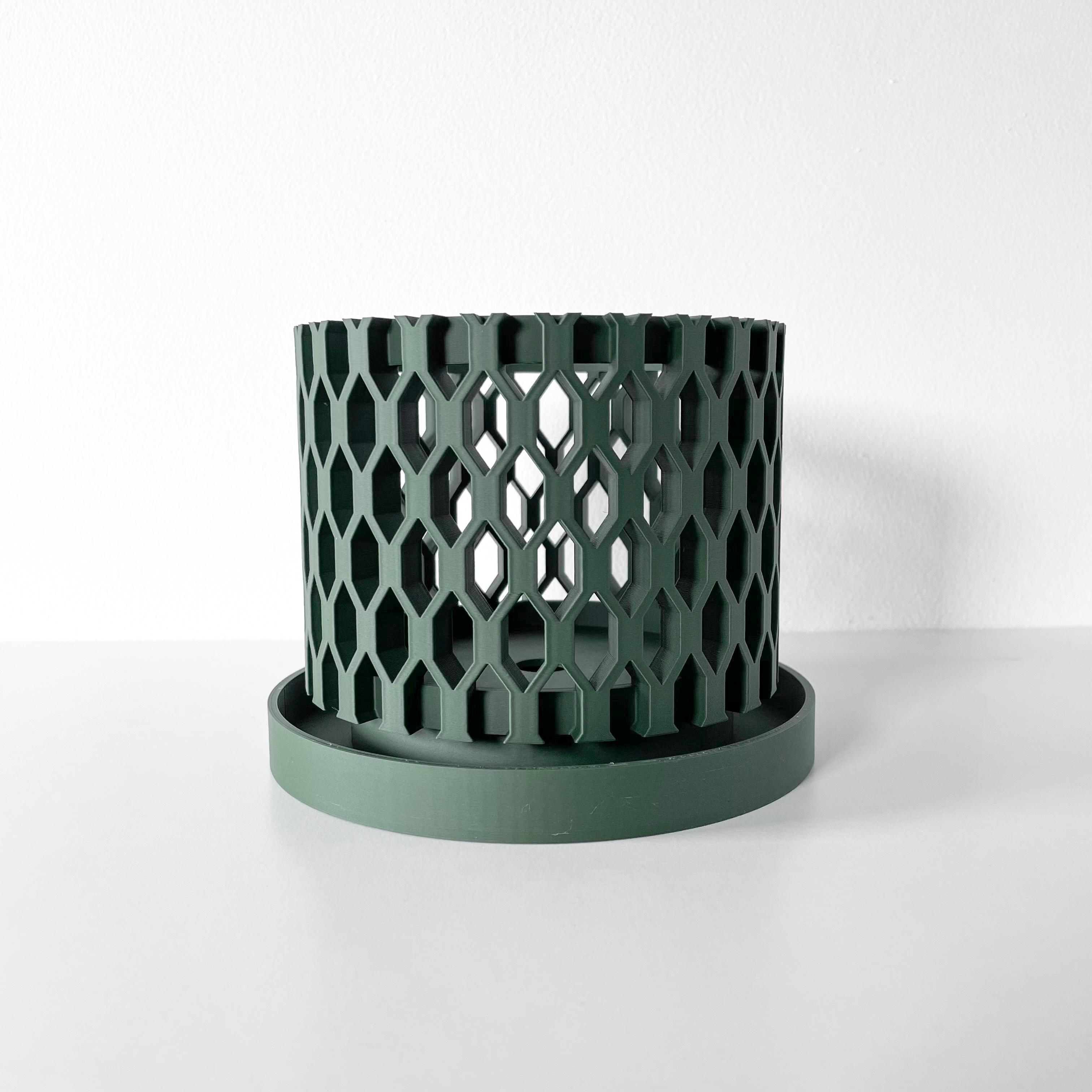 The Erna Orchid Planter Pot with Drainage Tray | Modern and Unique Home Decor 3d model