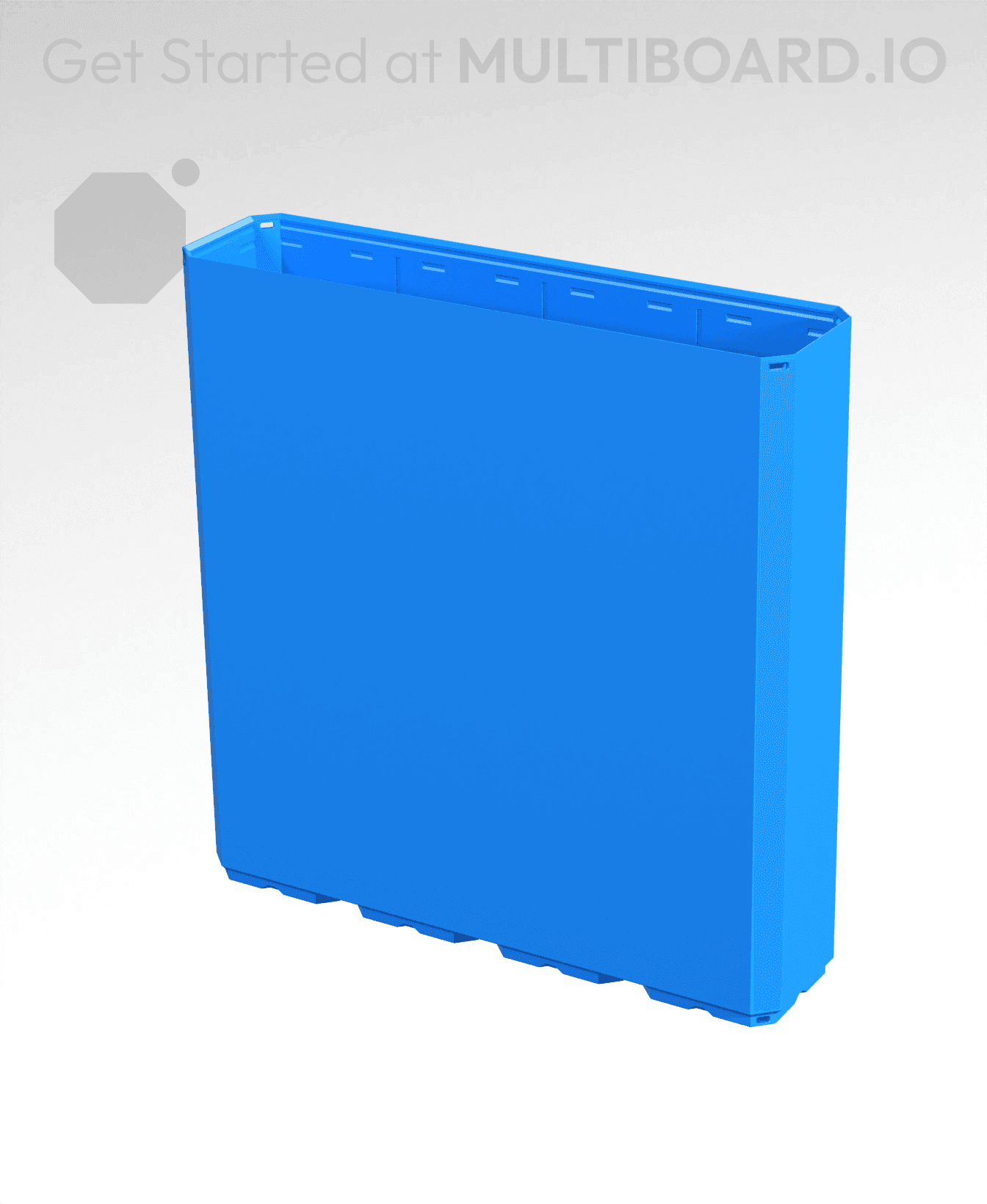 4x1x4 - Simple Walls - Multibin Shell 3d model