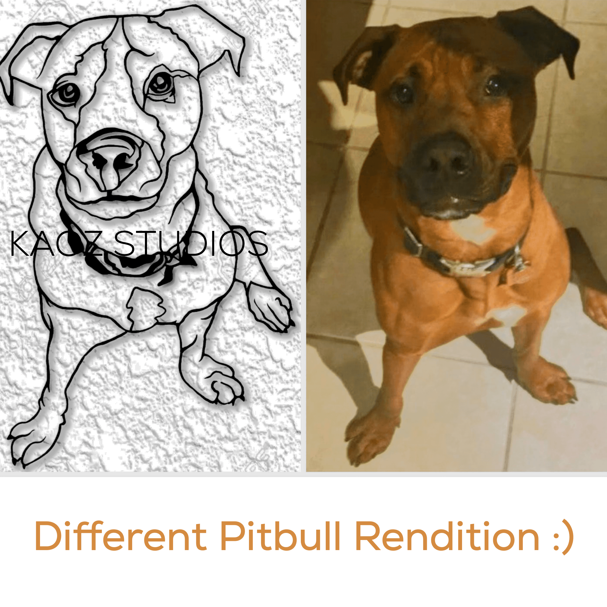 Realistic Pitbull wall art pit bull wall decor 2d dog decoration 3d model