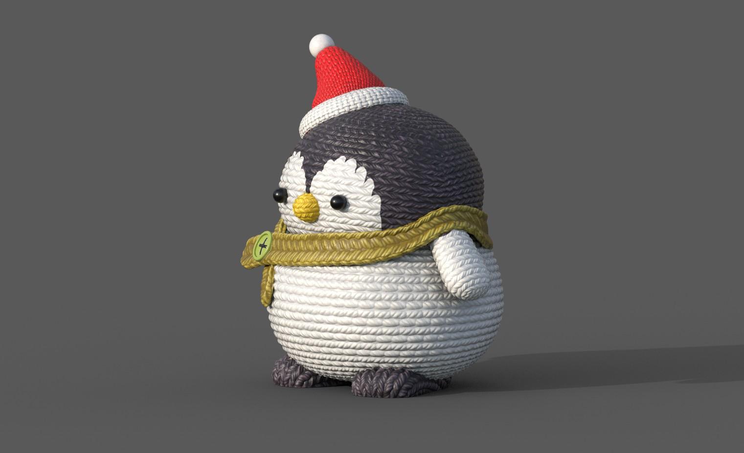 Crochet Penguin 2 3d model