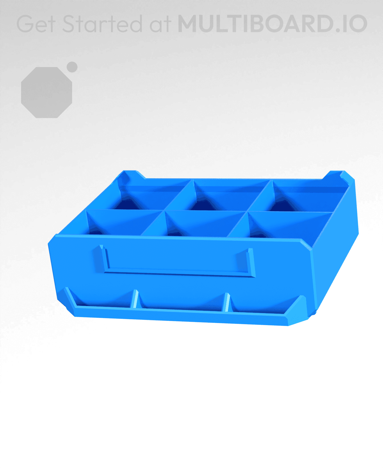 3x1x2-Deep - Grid Divided - Multibin Simple Drawer 3d model