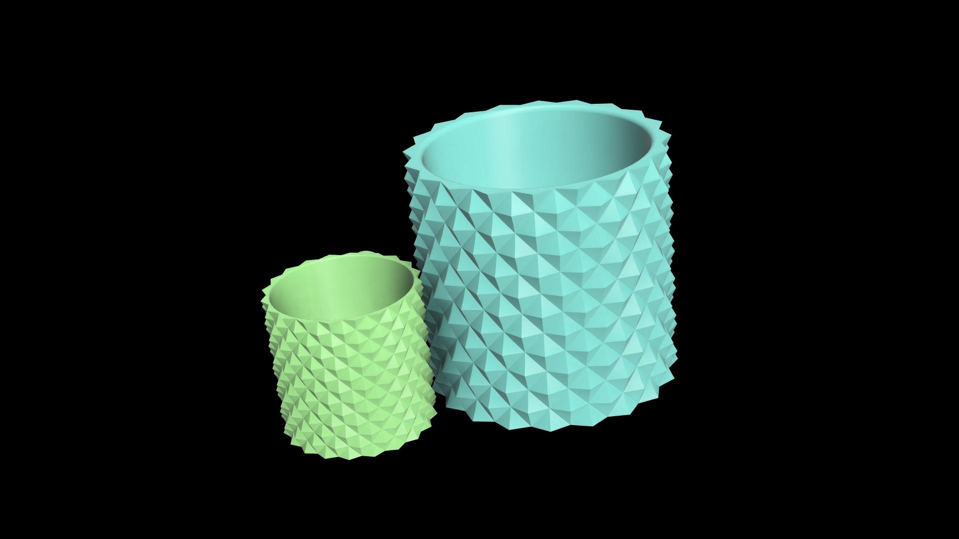 Knurled Planter / Vase 3d model