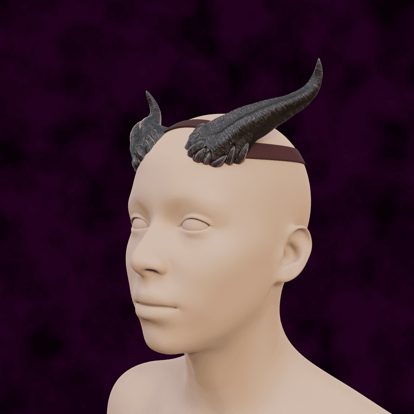 FANTASY STYGIAN SKEWERS HORNS SET BALDURS GATE 3 3d model