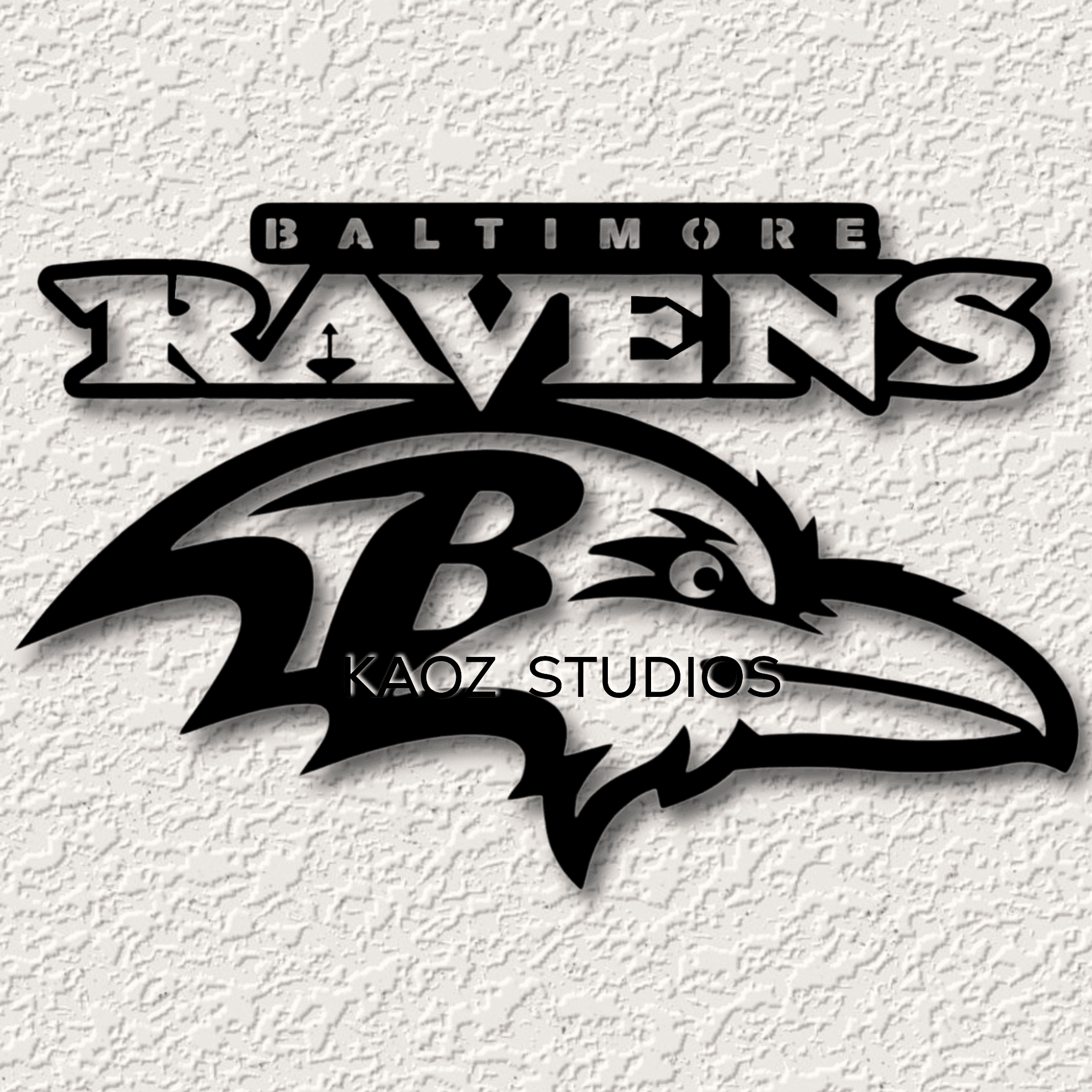baltimore ravens wall art football wall decor sports logo decoration 3d model
