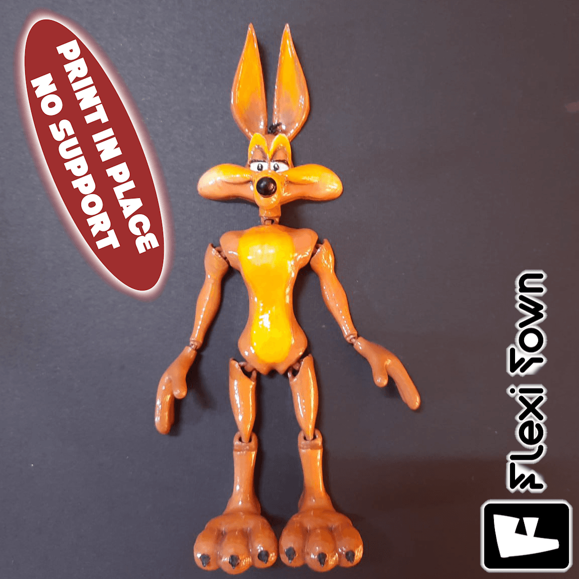 Flexi Print-in-Place Wile E. Coyote 3d model