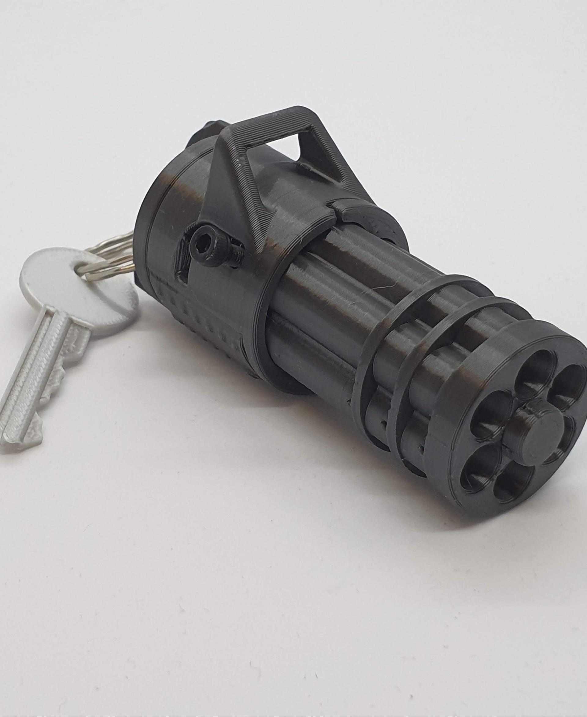 Minigun Keychain — Functional Blaster 3d model