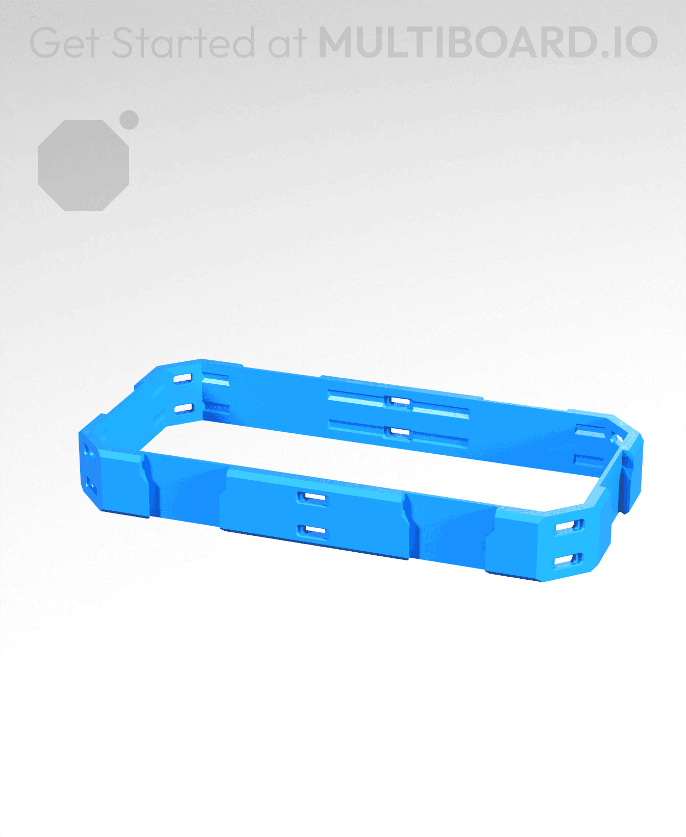 2x1x0.25 - Shell Edge - Multibin Shell Ring 3d model