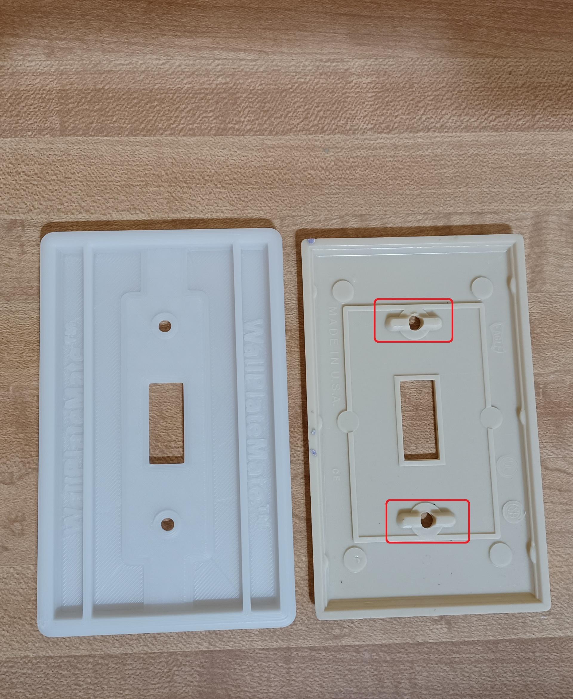 WallPlate replacements - Only missing some supports like on a commercial plate - 3d model